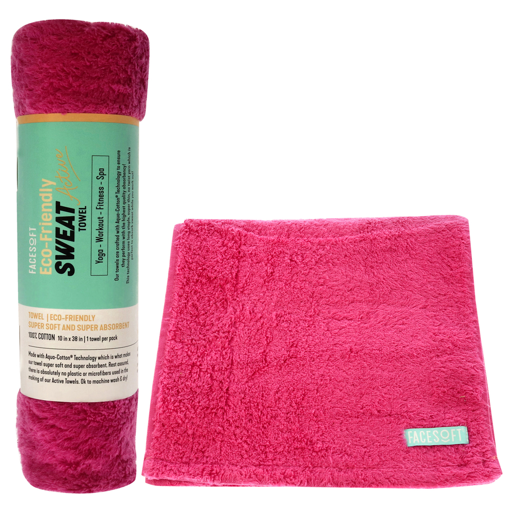 Eco Sweat Active Towel - Pink by Facesoft for Unisex - 1 Pc Towel